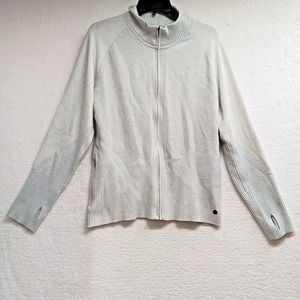 Royal Robbins Merino Wool Blend Women’s‎ XL Trim Fit Full Zip Sweater Thumbhole